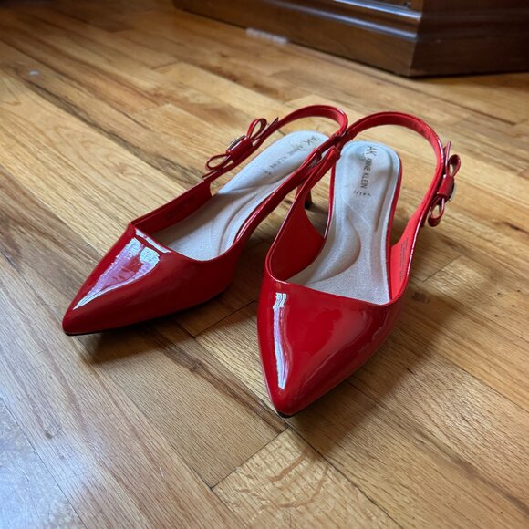 Red Slingback Kitten Heel - Picture 1 of 7